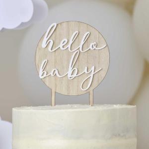 Houten_Taarttopper__Hello_Baby___Ginger_Ray_1
